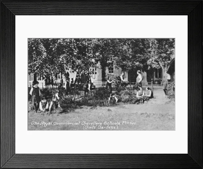 Framed Print : Royal Commercial Travellers Schools, Pinner - Girls Garden Framed Print : Royal Commercial Travellers Schools, Pinner - Girls Garden