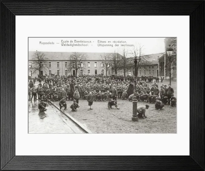Framed Print : Ruysselede Reformatory, Belgium - Boys at play Framed Print : Ruysselede Reformatory, Belgium - Boys at play