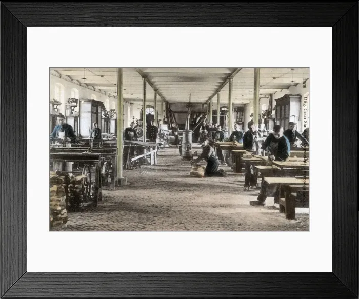 Framed Print : Ruysselede Reformatory, Belgium - Carpentry workshop Framed Print : Ruysselede Reformatory, Belgium - Carpentry workshop
