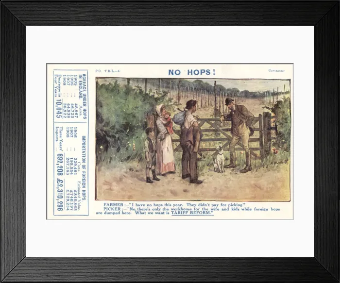 Framed Print : Tariff Reform League Campaign Card Framed Print : Tariff Reform League Campaign Card