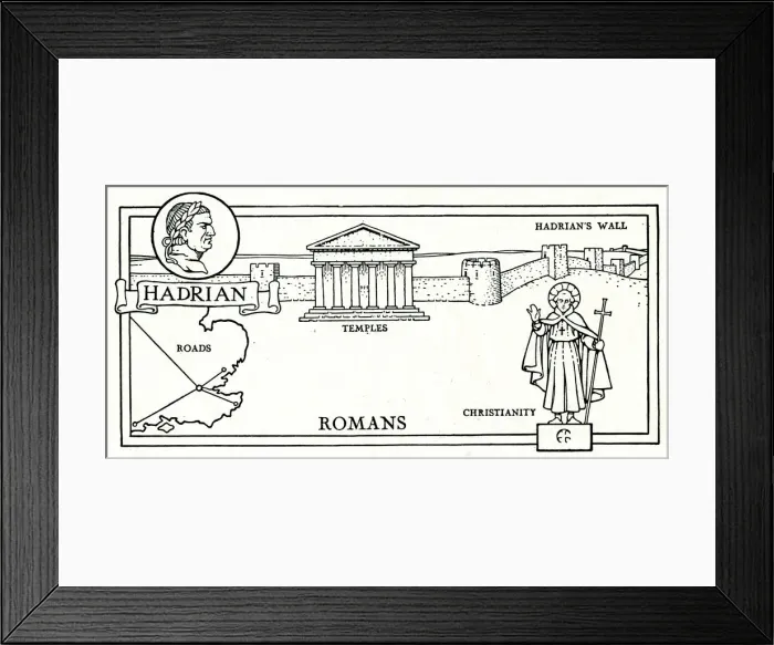 Framed Print : Romans in Britain - Hadrian, Temples, Christianity Framed Print : Romans in Britain - Hadrian, Temples, Christianity