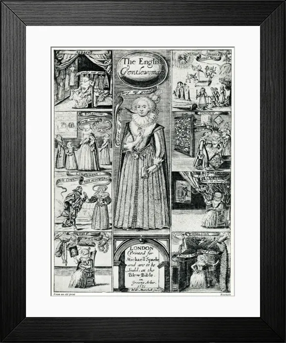 Framed Print : Scenes in the life of a Stuart Gentlewoman Framed Print : Scenes in the life of a Stuart Gentlewoman