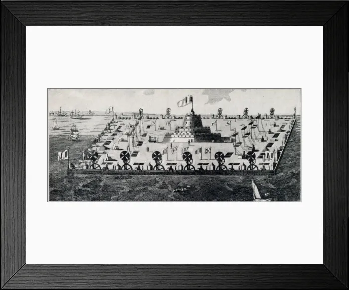 Framed Print : Imaginary raft, Napoleonic invasion of England Framed Print : Imaginary raft, Napoleonic invasion of England