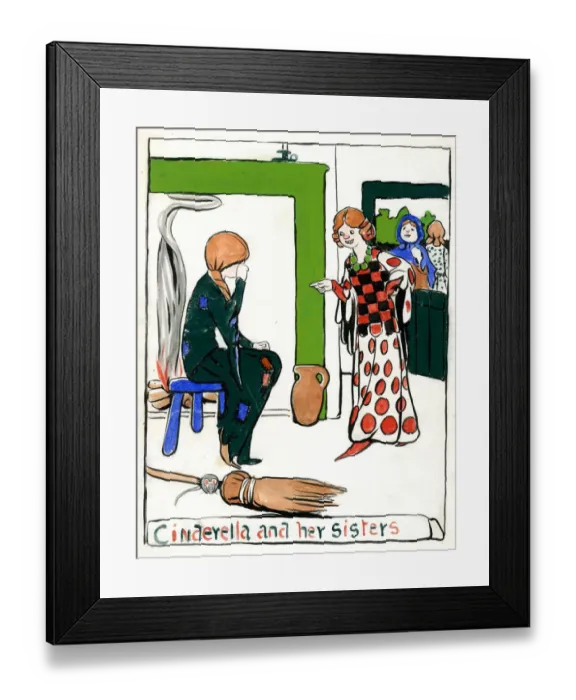 Framed Print : Cinderella and her sisters, by Minnie Asprey Framed Print : Cinderella and her sisters, by Minnie Asprey