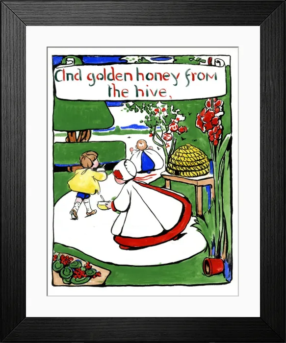 Framed Print : And golden honey from the hive, by Minnie Asprey Framed Print : And golden honey from the hive, by Minnie Asprey
