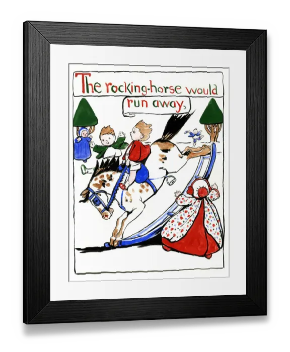 Framed Print : The rocking-horse would run away, by Minnie Asprey Framed Print : The rocking-horse would run away, by Minnie Asprey