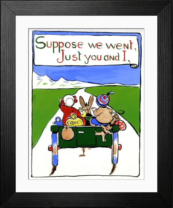 Framed Print : Suppose we went, Just you and I, by Minnie Asprey Framed Print : Suppose we went, Just you and I, by Minnie Asprey