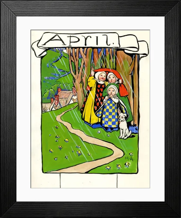 Framed Print : April, by Minnie Asprey Framed Print : April, by Minnie Asprey