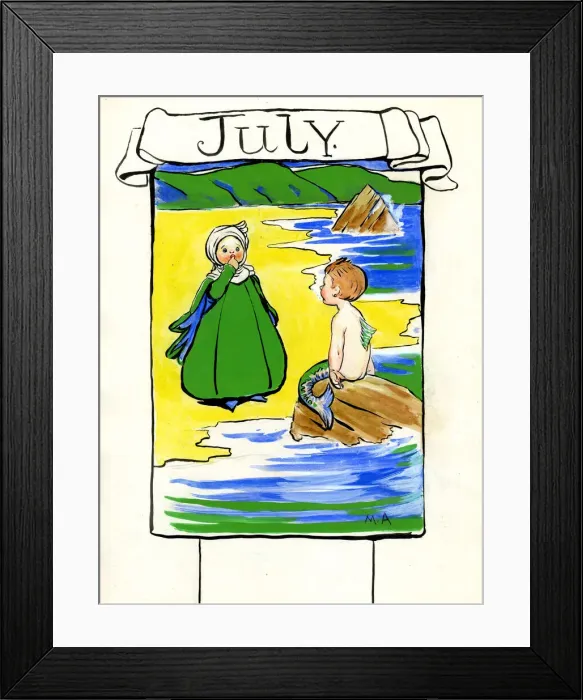 Framed Print : July, by Minnie Asprey Framed Print : July, by Minnie Asprey