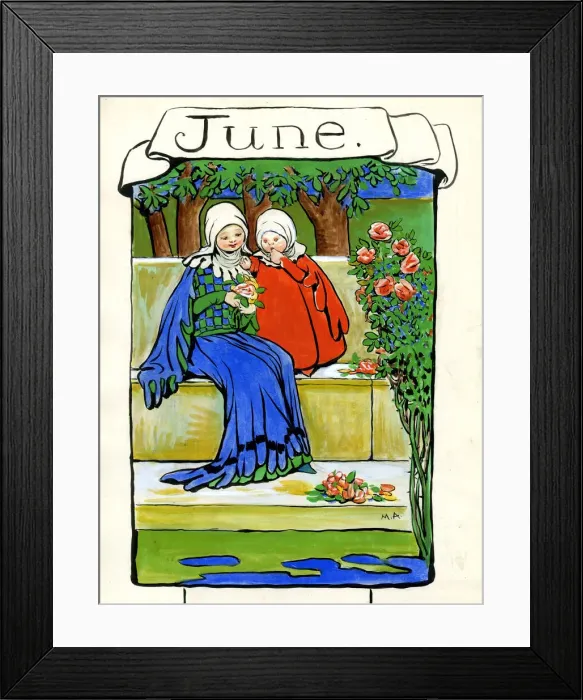 Framed Print : June, by Minnie Asprey Framed Print : June, by Minnie Asprey