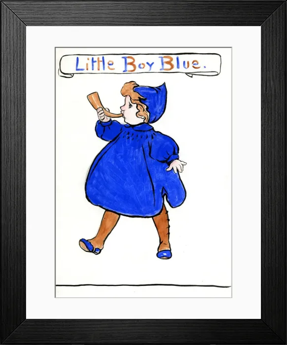 Framed Print : Little Boy Blue, by Minnie Asprey Framed Print : Little Boy Blue, by Minnie Asprey