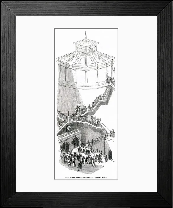 Framed Print : Ceremony of opening of the Thames Tunnel 1843