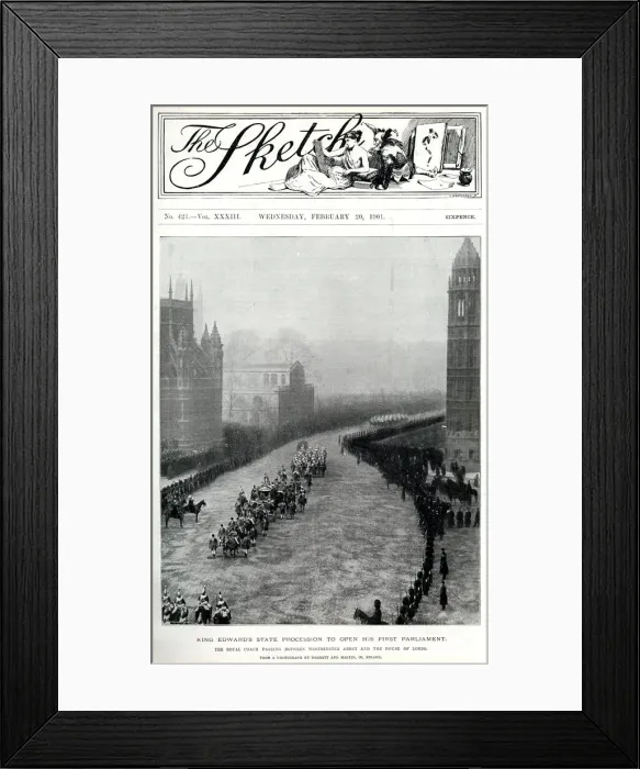 Framed Print : King Edwards first opening of Parliament 1901 Framed Print : King Edwards first opening of Parliament 1901