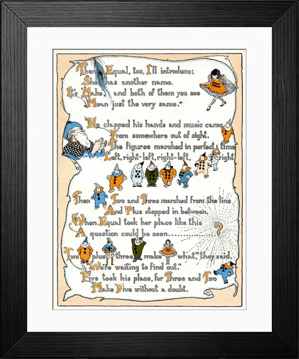 Framed Print : Marys Arithmetic Dream Framed Print : Marys Arithmetic Dream