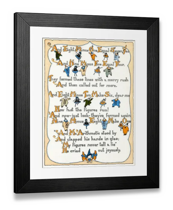Framed Print : Marys Arithmetic Dream Framed Print : Marys Arithmetic Dream