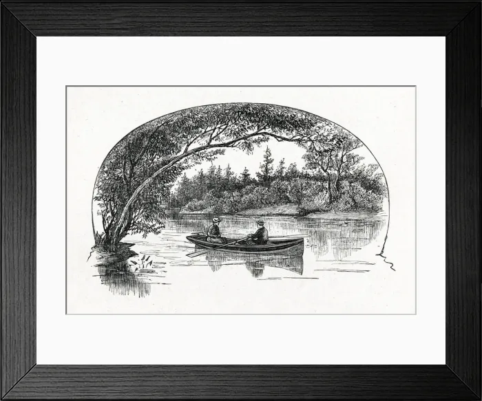 Framed Print : Little Women - Jo and Laurie boating on the river Framed Print : Little Women - Jo and Laurie boating on the river