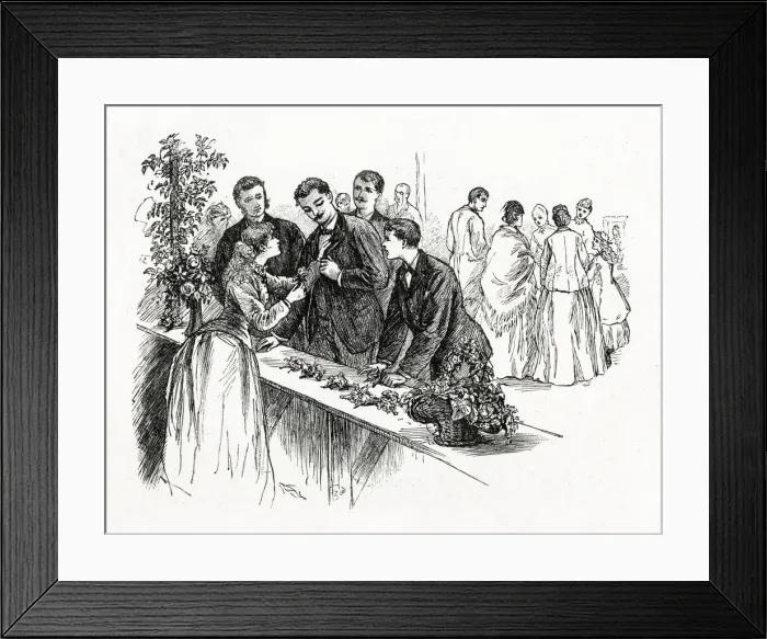 Framed Print : Little Women - Jos table at Mrs Chesters fair Framed Print : Little Women - Jos table at Mrs Chesters fair