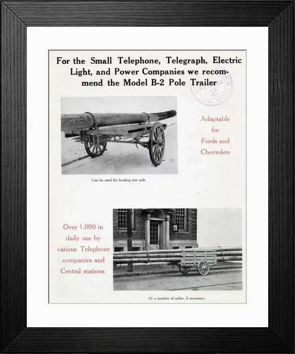Framed Print : Model B-2 Pole Trailer Framed Print : Model B-2 Pole Trailer