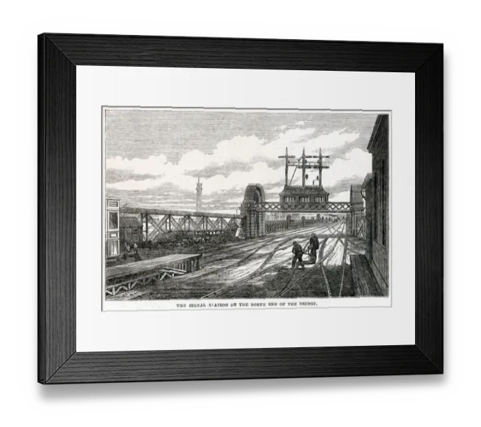 Framed Print : Signal Station - Hungerford Bridge - Charing Cross 1864 Framed Print : Signal Station - Hungerford Bridge - Charing Cross 1864