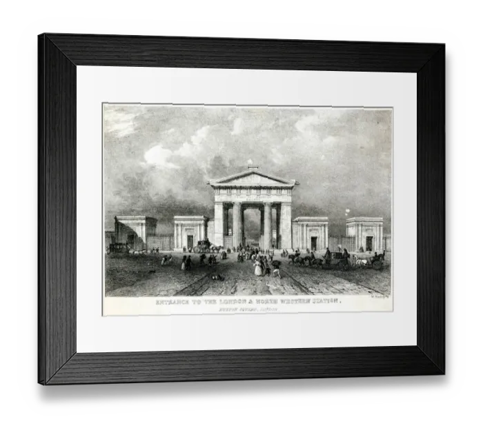 Framed Print : Euston Arch - entrance to the railway station - London Framed Print : Euston Arch - entrance to the railway station - London