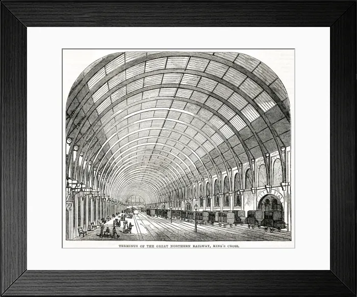 Framed Print : Terminus of the Great Northern Railway, Kings Cross 1852 Framed Print : Terminus of the Great Northern Railway, Kings Cross 1852