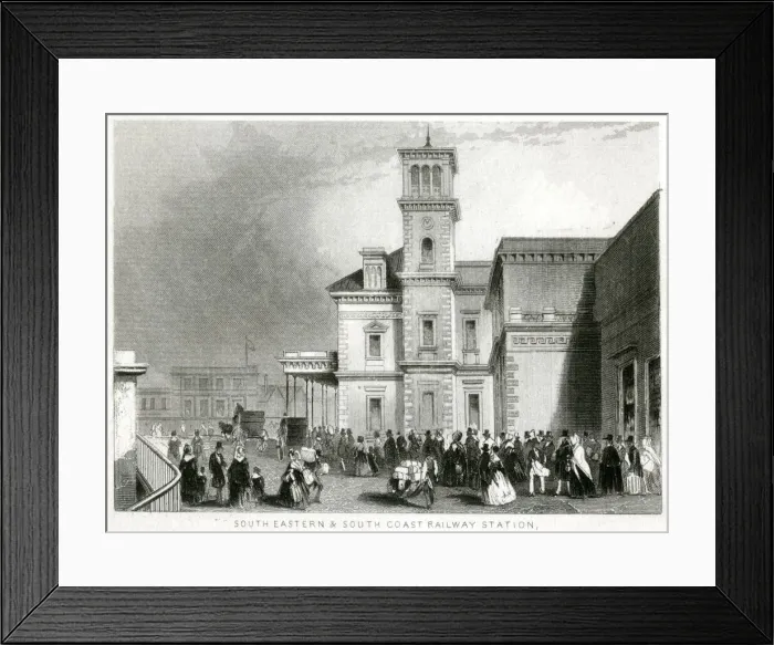 Framed Print : South Eastern & South Coast Railway Station - London Bridge Framed Print : South Eastern & South Coast Railway Station - London Bridge