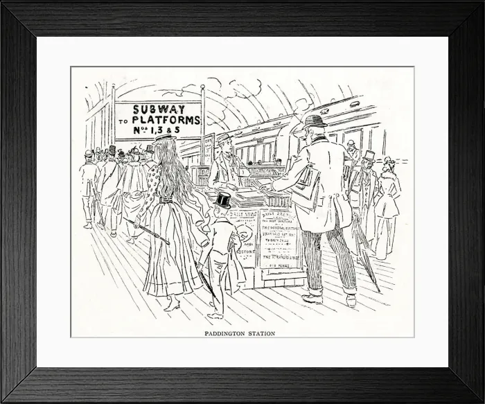 Framed Print : Paddington Station - London 1890 Framed Print : Paddington Station - London 1890
