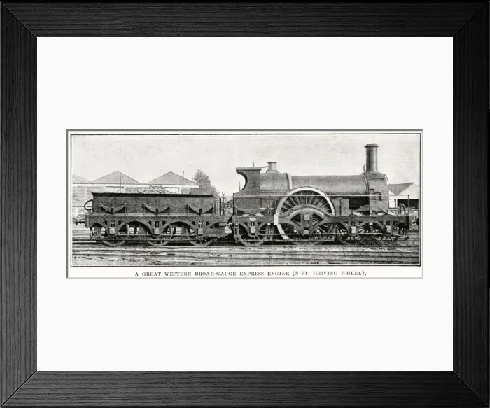 Framed Print : A Great Western Express Engine 1890s Framed Print : A Great Western Express Engine 1890s