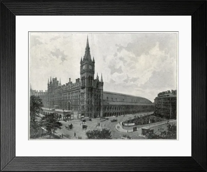 Framed Print : St. Pancras Railway Station, London 1895 Framed Print : St. Pancras Railway Station, London 1895
