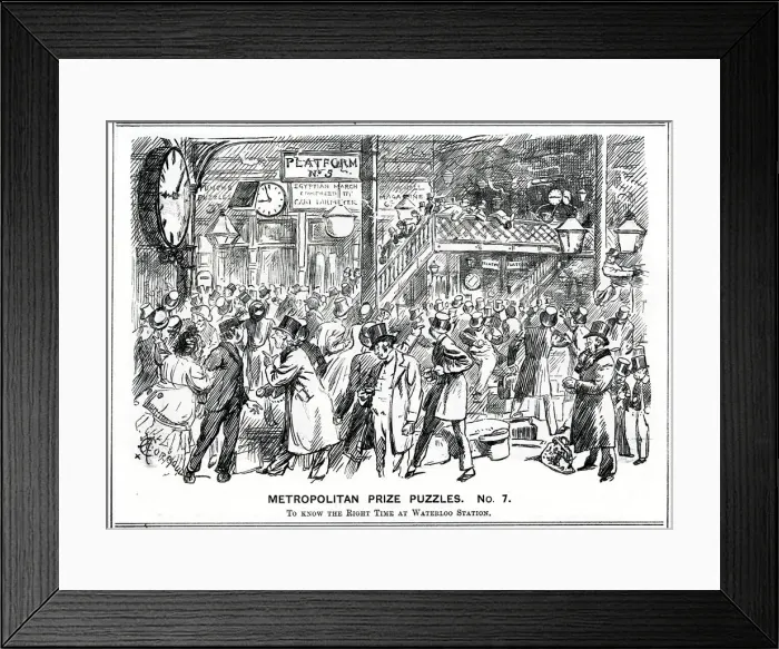 Framed Print : Waterloo Railway Station - London 1883 Framed Print : Waterloo Railway Station - London 1883