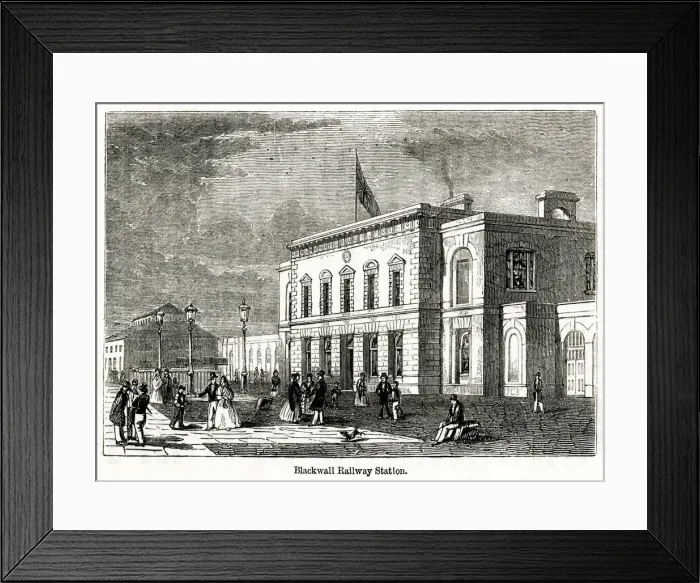 Framed Print : Blackwall Railway Station, London 1845 Framed Print : Blackwall Railway Station, London 1845
