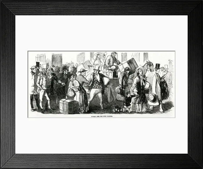 Framed Print : Great Cab Strike, London 1853 Framed Print : Great Cab Strike, London 1853