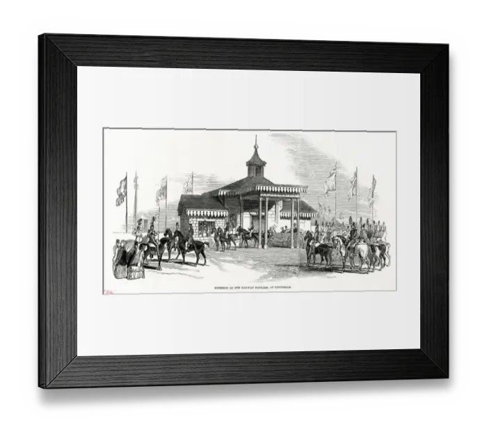 Framed Print : Railway pavilion at Tottenham 1847 Framed Print : Railway pavilion at Tottenham 1847