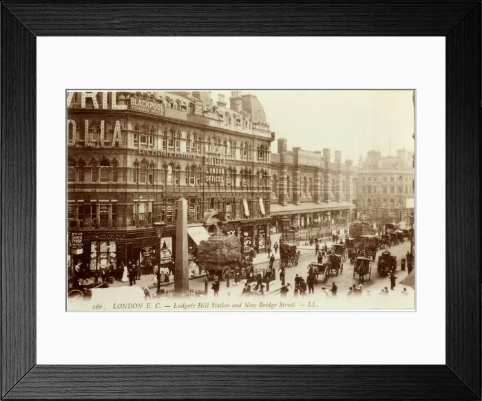 Framed Print : Ludgate Hill Station and New Bridge Street Framed Print : Ludgate Hill Station and New Bridge Street