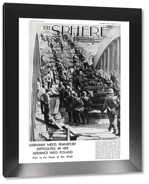 The Sphere front cover showing the German advance, Sept 1939
