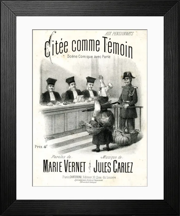 Framed Print : Music cover, Citee comme Temoin Framed Print : Music cover, Citee comme Temoin