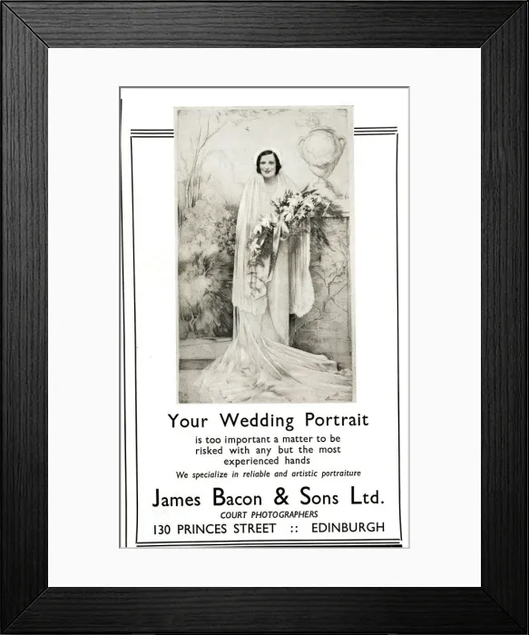 Framed Print : Advertisement, Wedding Photographer, Edinburgh