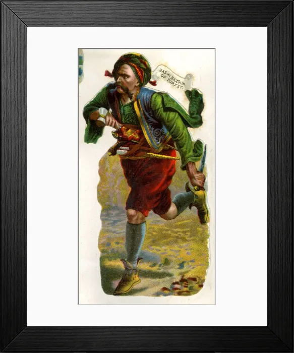 Framed Print : Victorian Scrap, Bashi Bazouk of Turkey Framed Print : Victorian Scrap, Bashi Bazouk of Turkey