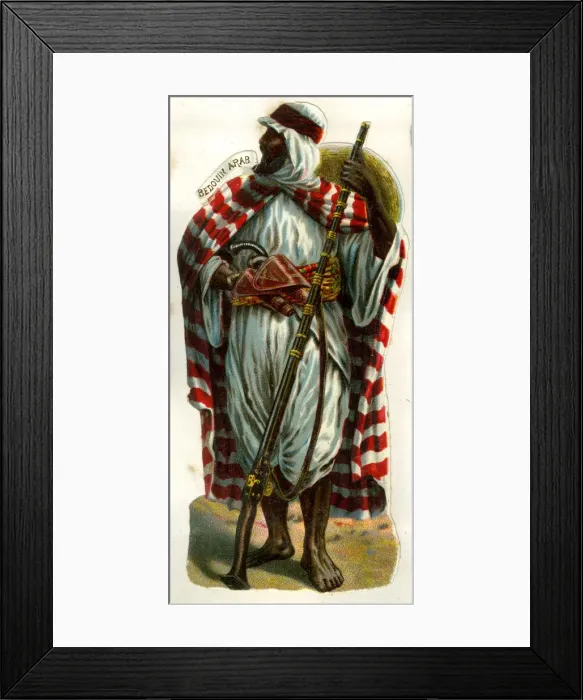 Framed Print : Victorian scrap, Bedouin Arab Framed Print : Victorian scrap, Bedouin Arab