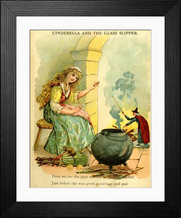 Framed Print : Cinderella and the Glass Slipper Framed Print : Cinderella and the Glass Slipper