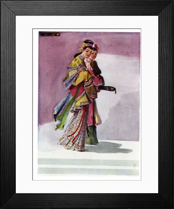 Framed Print : Chinese women in traditional dress Framed Print : Chinese women in traditional dress