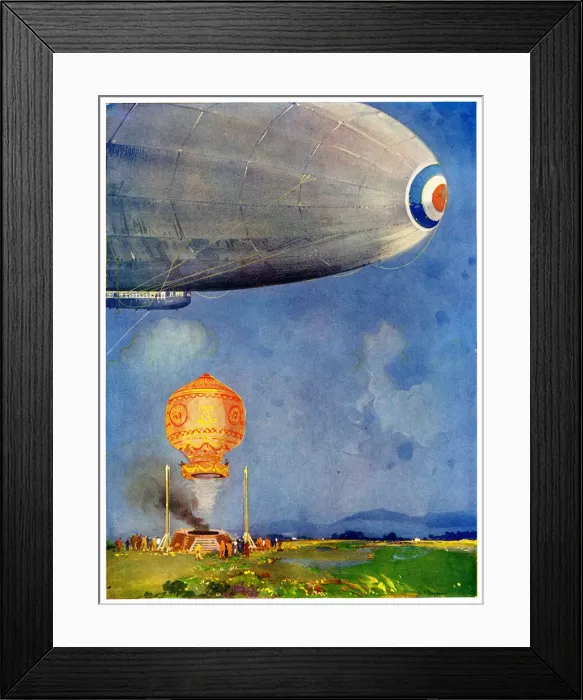 Framed Print : Conquest of the Air, first hot air balloon by Montgolfier Framed Print : Conquest of the Air, first hot air balloon by Montgolfier