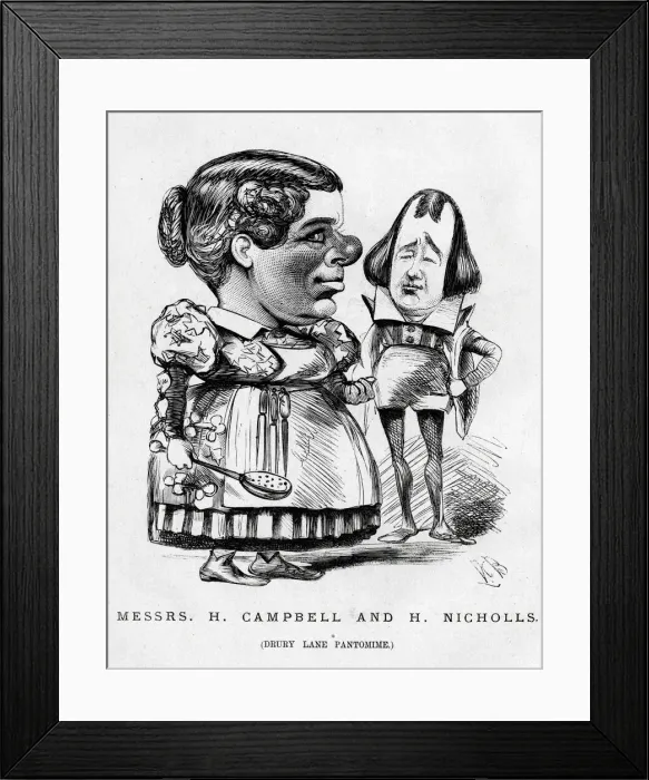 Framed Print : Cartoon, Drury Lane Pantomime Framed Print : Cartoon, Drury Lane Pantomime
