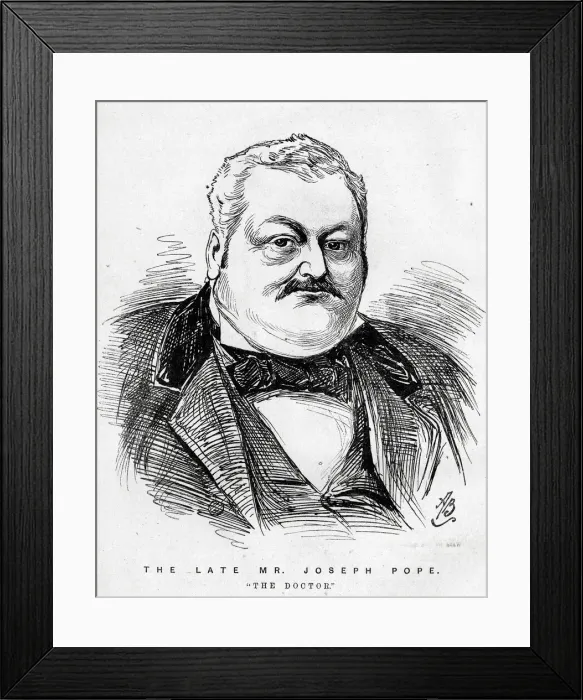 Framed Print : Portrait, The Late Mr Joseph Pope, The Doctor Framed Print : Portrait, The Late Mr Joseph Pope, The Doctor