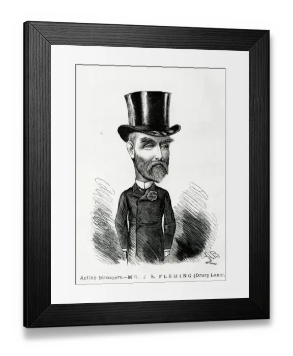 Framed Print : Cartoon, Js Fleming, Acting Manager, Drury Lane Theatre Framed Print : Cartoon, Js Fleming, Acting Manager, Drury Lane Theatre