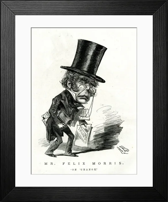 Framed Print : Cartoon, Felix Morris as Scottish professor in On Change Framed Print : Cartoon, Felix Morris as Scottish professor in On Change
