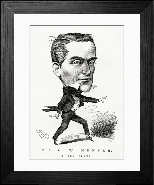 Framed Print : Cartoon, Mr G W Hunter, A Dry Brand Framed Print : Cartoon, Mr G W Hunter, A Dry Brand