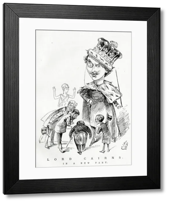 Framed Print : Cartoon, Lord Cairns, In A New Part Framed Print : Cartoon, Lord Cairns, In A New Part