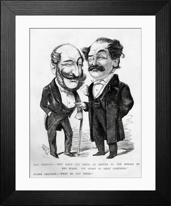 Framed Print : Cartoon, Two Obadiahs, the morals of the stage Framed Print : Cartoon, Two Obadiahs, the morals of the stage