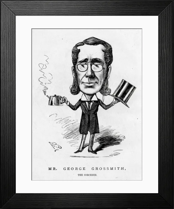 Framed Print : Cartoon, George Grossmith as The Sorcerer Framed Print : Cartoon, George Grossmith as The Sorcerer